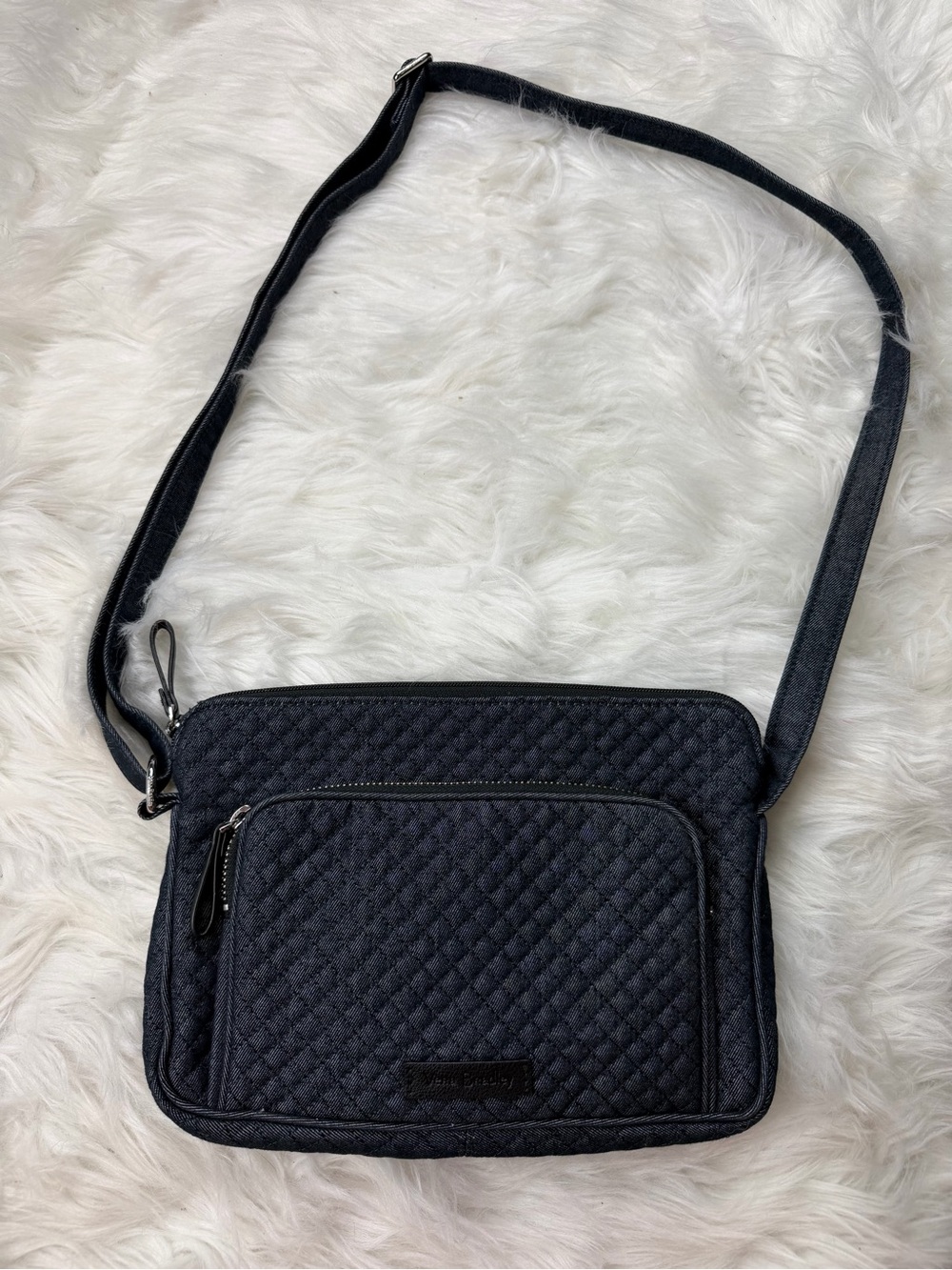 Vera Bradley Quilted Crossbody Bag in Navy Denim